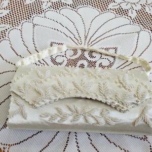 Vintage Elegant Beaded Clutch,HongKong Beautiful!